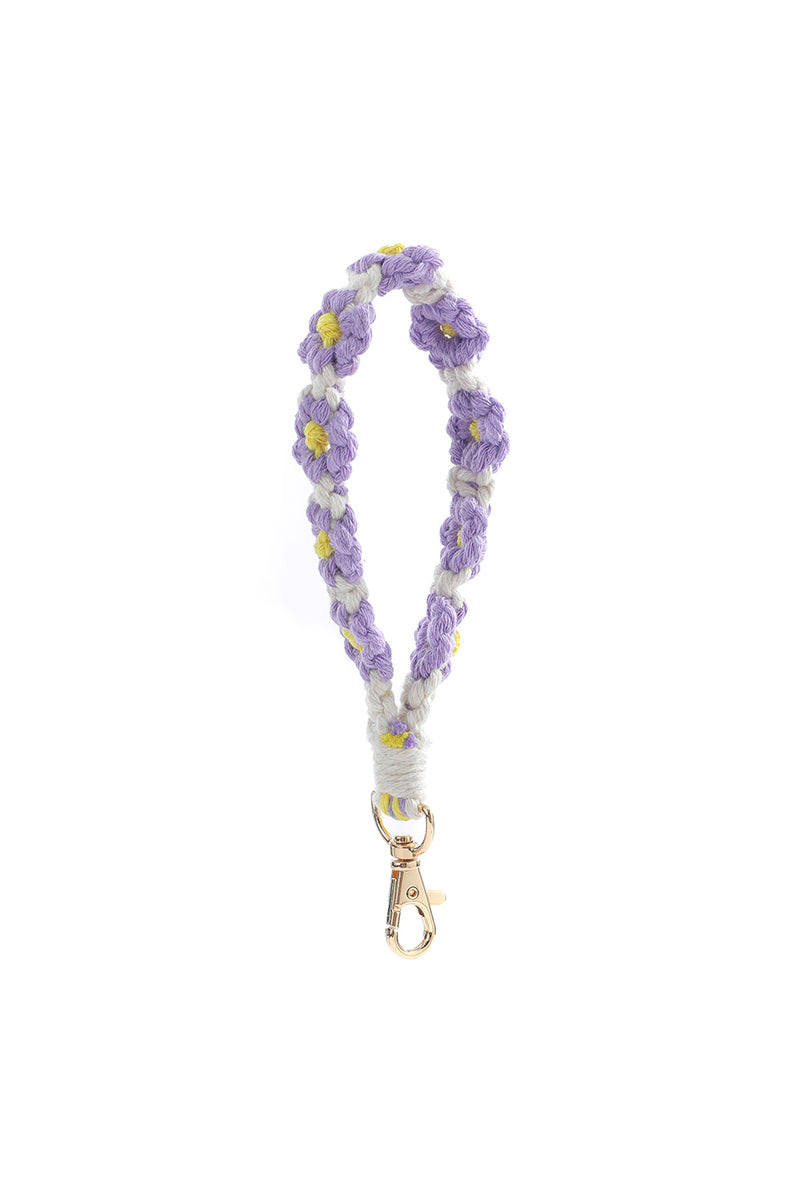 Daisy Flower Wristlet Keychain