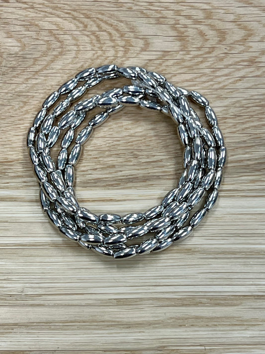 Silver Stackable Stretch Bracelet