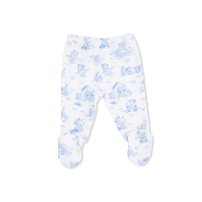 Puppy Toile Blue - Take Me Home Set with Convertible Pant