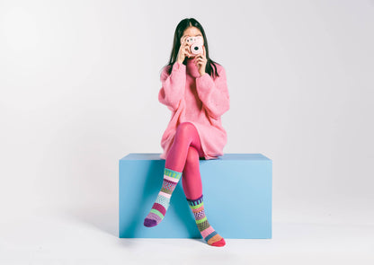 Dahlia Crew Socks | Eco-Friendly & Made in the USA