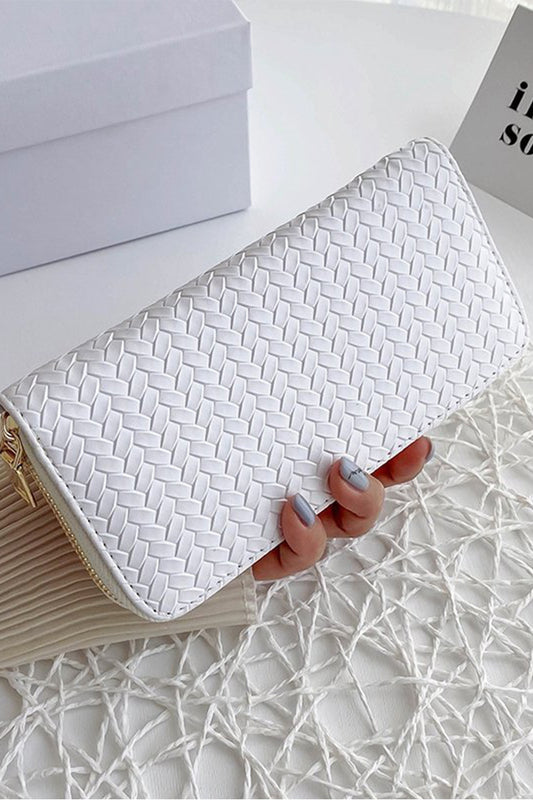 Vegan Leather Woven Wallet