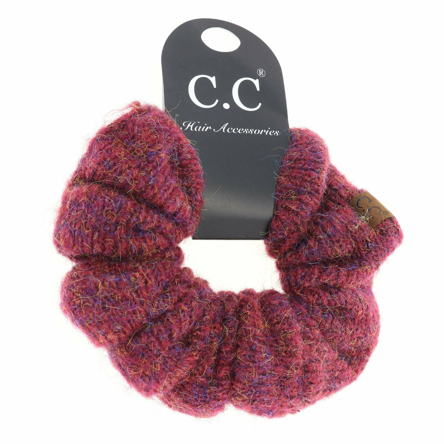 Two-Tone Knit Ponytail Scrunchie