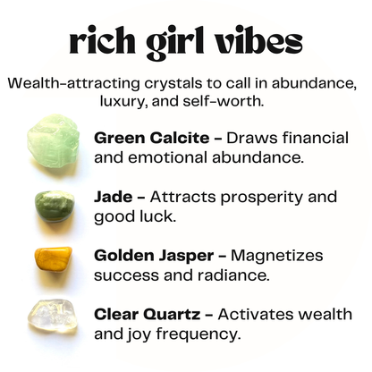Rich girl vibes - crystal gift for attracting wealth - cheeky gift funny gift