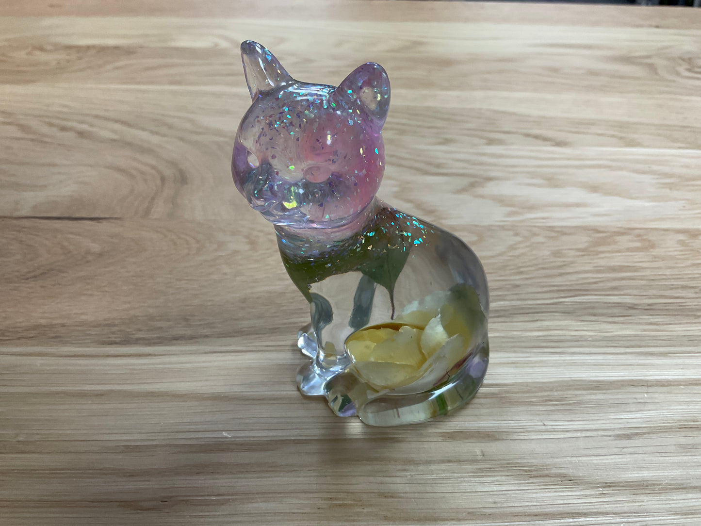 Resin Floral Cat