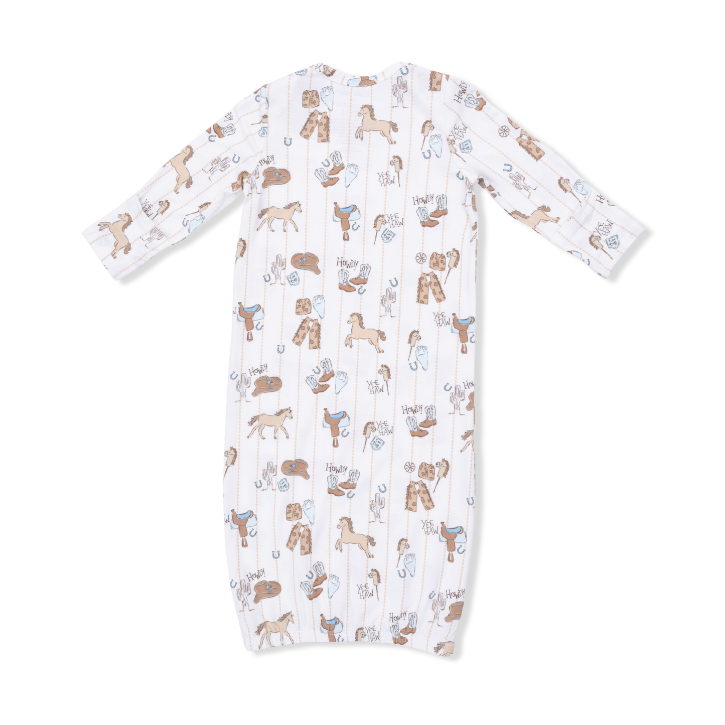 Cowboy Nursery - Lap Shoulder Gown & Beanie Hat