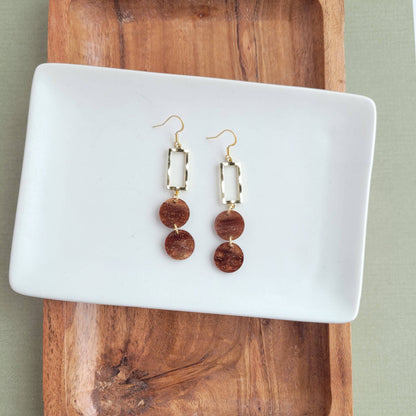 Holly Earrings - Brown Shimmer