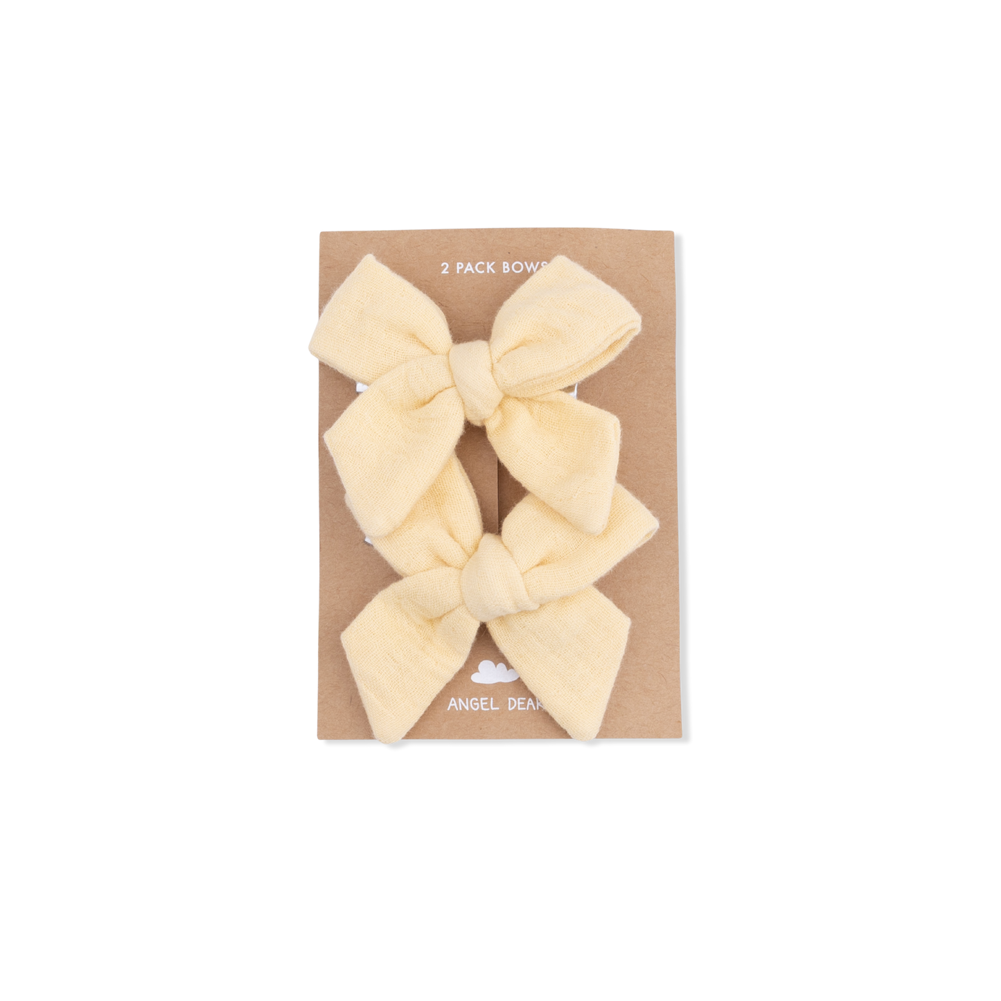 Solid Muslin Italian Straw Bow Clips