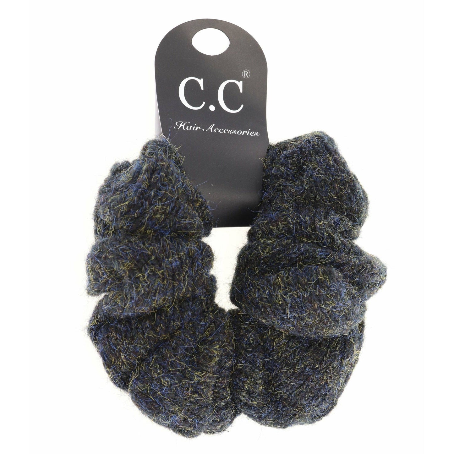 Two-Tone Knit Ponytail Scrunchie