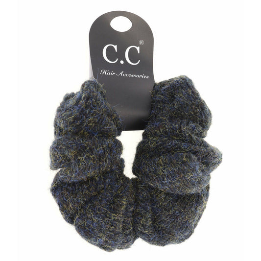 Two-Tone Knit Ponytail Scrunchie