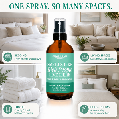 Funny Room Spray - Smells Like Rich People Live Here