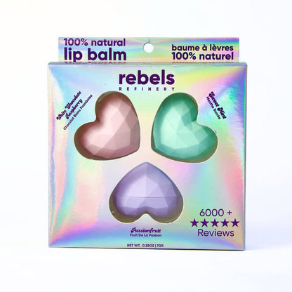 3 Pack Heart Lip Balm Gift Set