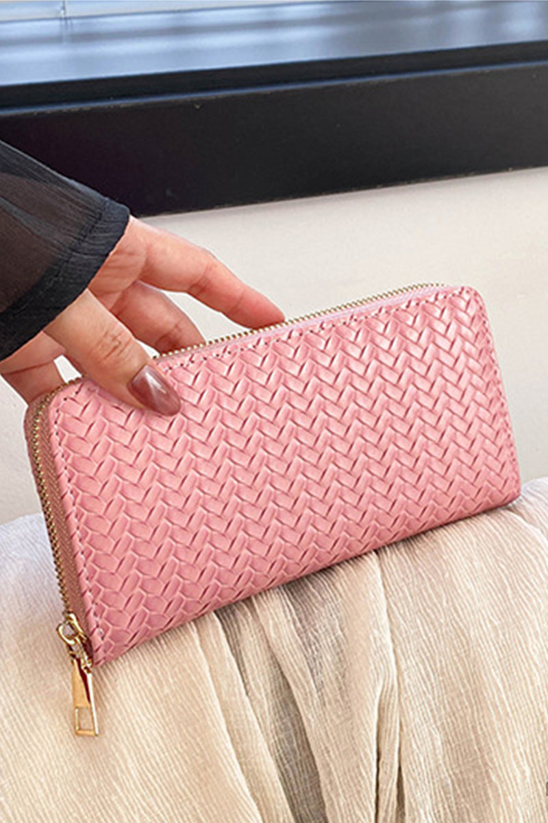 Vegan Leather Woven Wallet