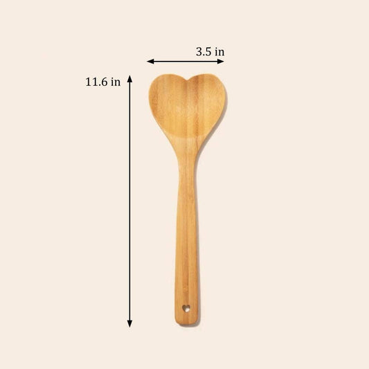 Heat Shaped Bamboo Serving Spoon
