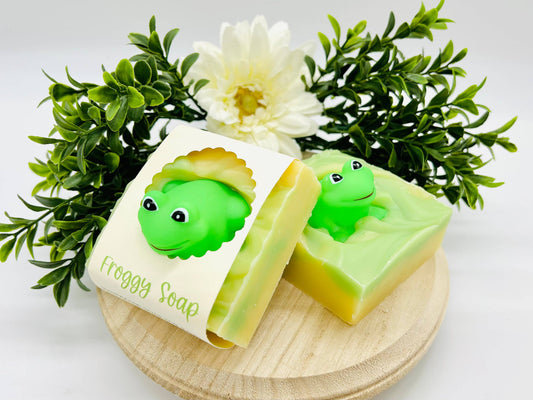 Froggy Handmade Soap Bar for Kids NATURAL VEGAN COLD PROCESS: Lemongrass