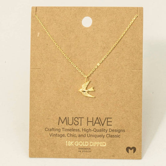 Flying Bird Pendant Necklace