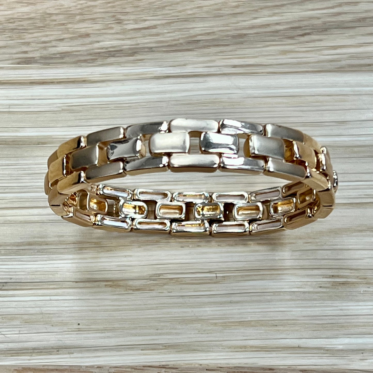 Gold Stretch Chain Bracelet