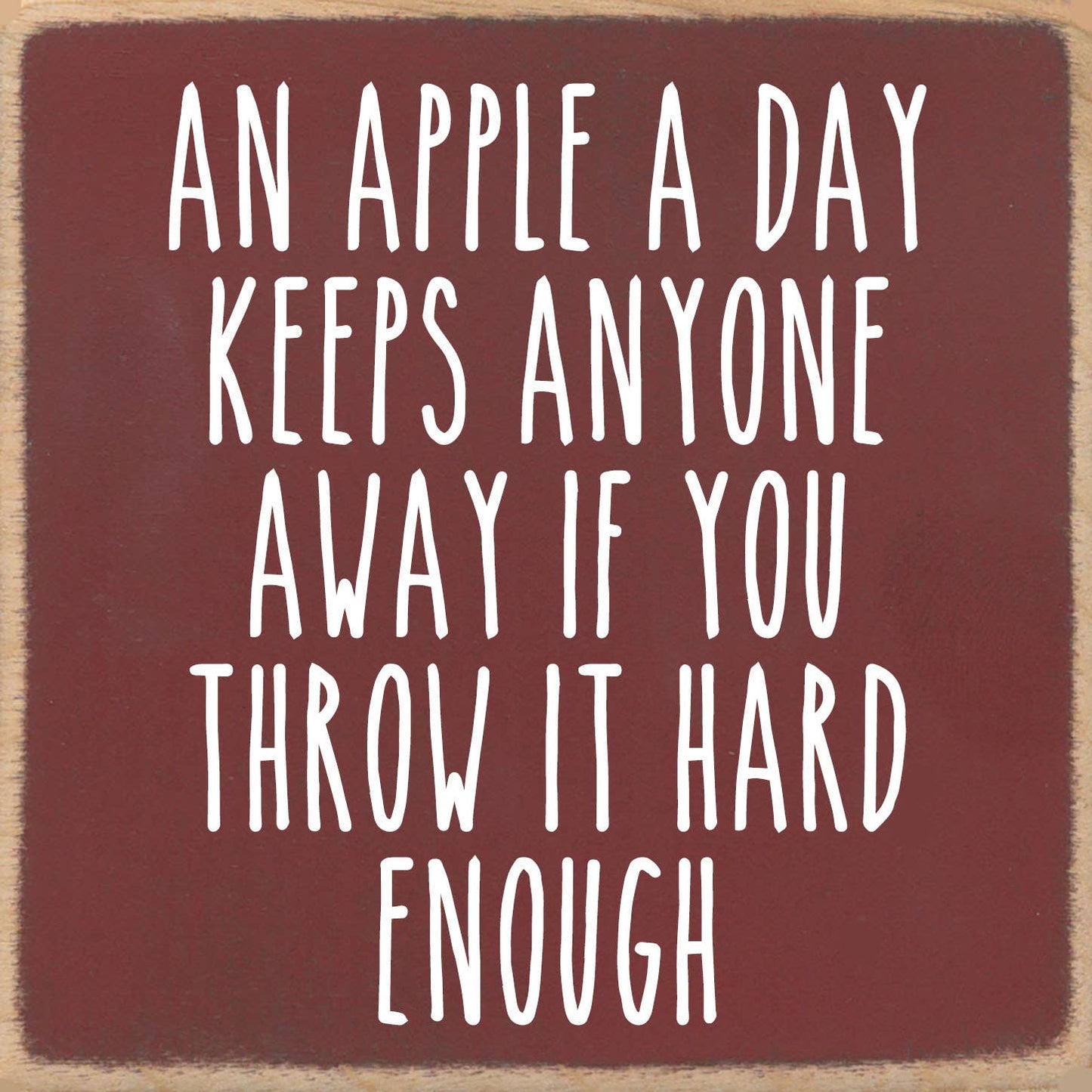5X5 Block Sign - An Apple A Day