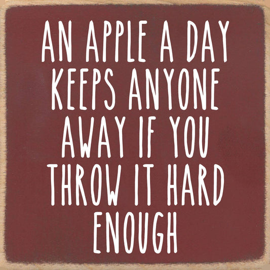 5X5 Block Sign - An Apple A Day