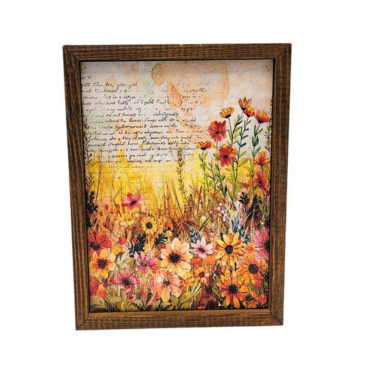 Wild Flowers Bloom Abstract Wall Art