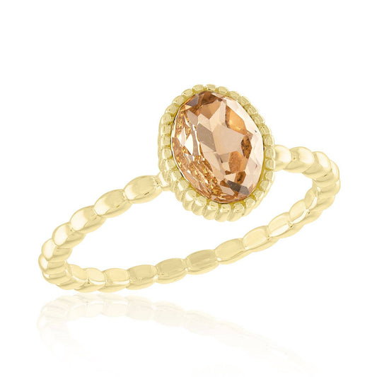 Layers Ring: Vintage Rose Oval Gold Rings
