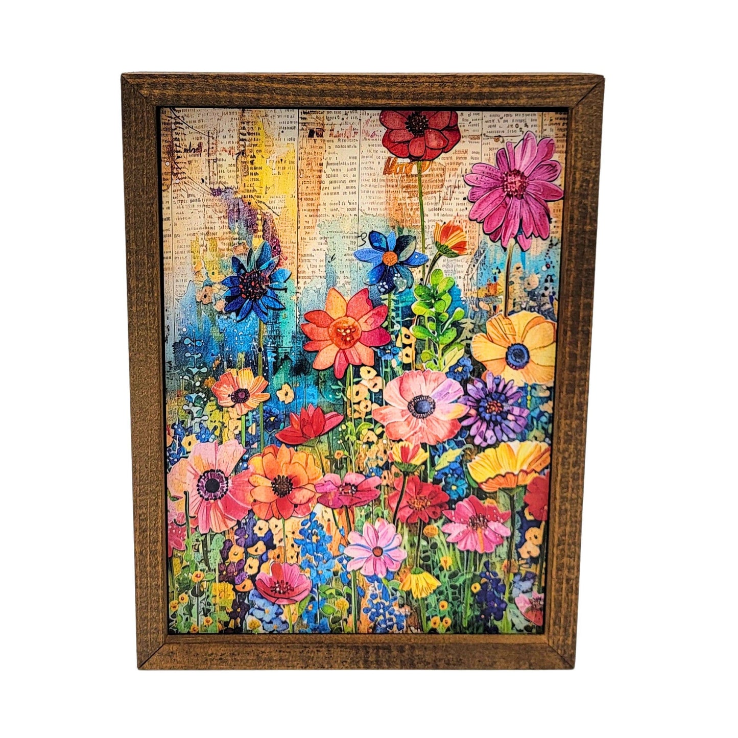 Abstract Field of Wild Flowers