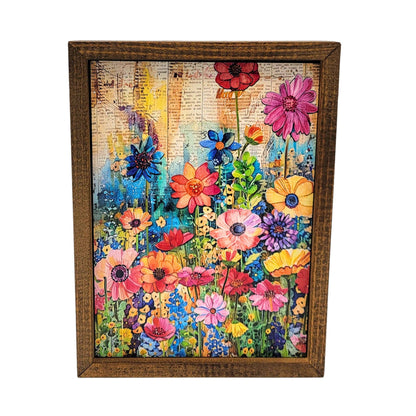 Abstract Field of Wild Flowers