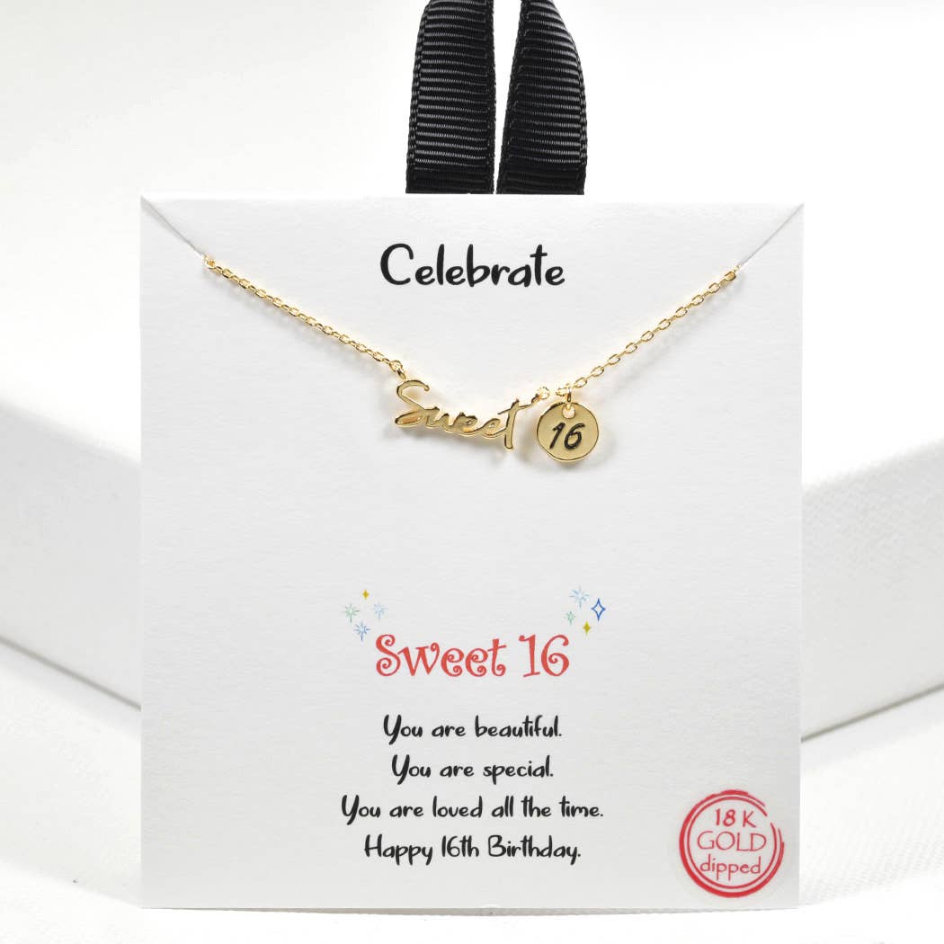 Celebrate Sweet 16 Dainty Necklace