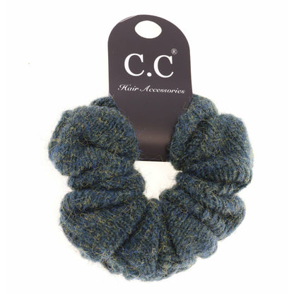 Two-Tone Knit Ponytail Scrunchie