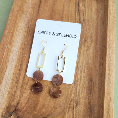 Holly Earrings - Brown Shimmer