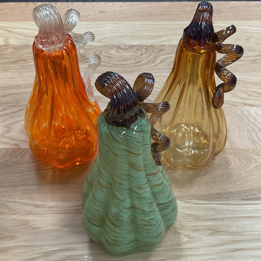 Large Blown Glass Pumpkin