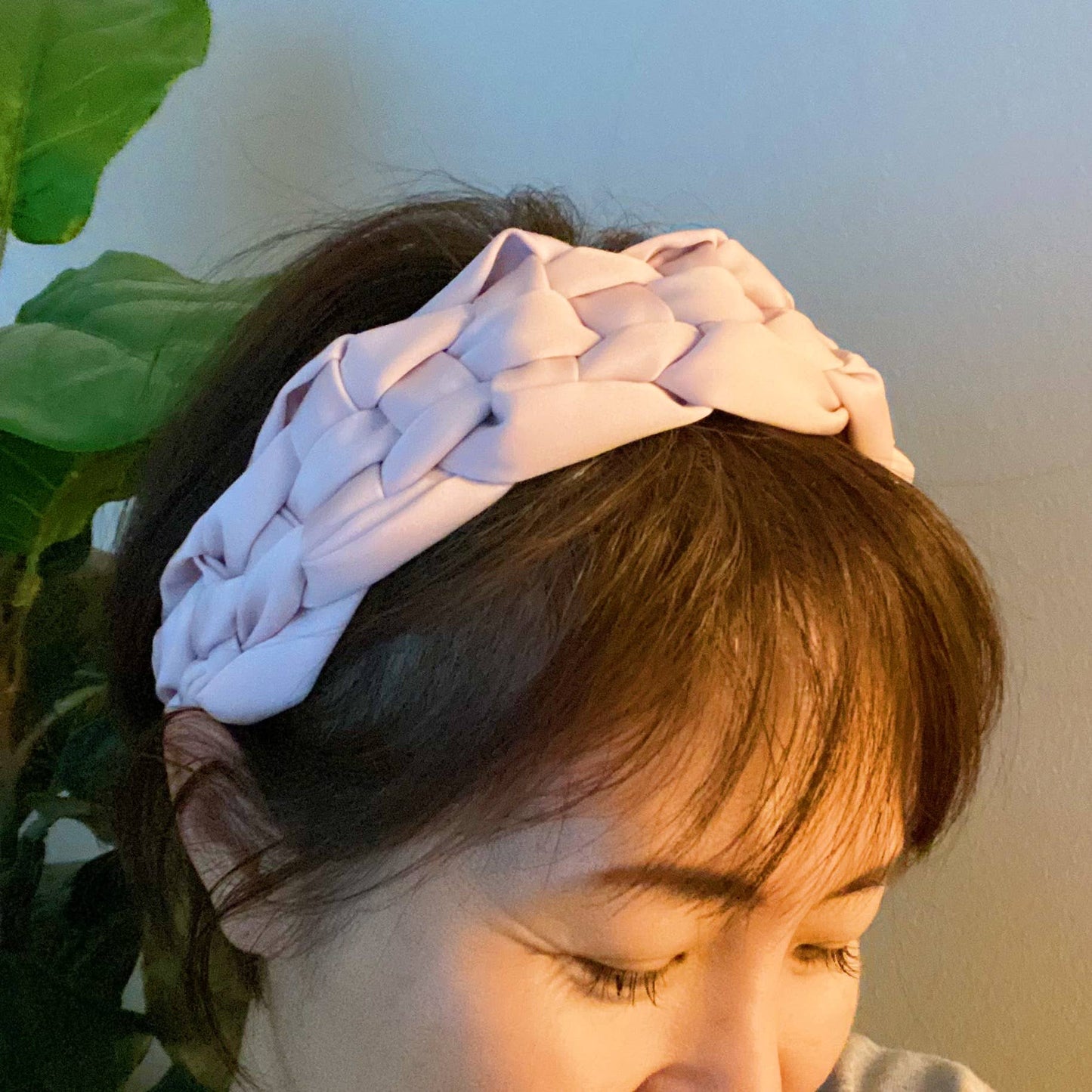 Silky Woven Headband - Cream