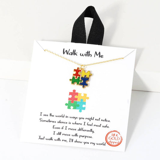 Autism Puzzle Piece Necklace