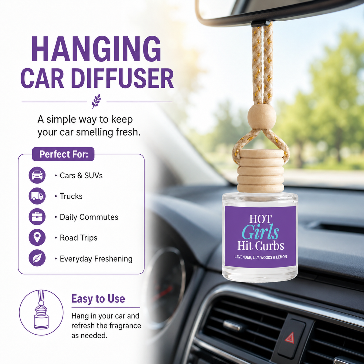 Car Diffuser - Hot Girls Hit Curbs