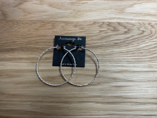 Large Silver Hoop Earrings