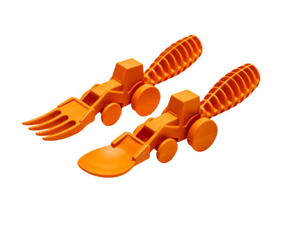 Set of 2 Tractor Utensils - Orange
