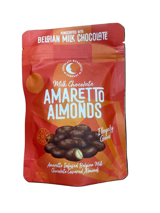 Belgian Milk Chocolate Amaretto Almonds Snack Bag