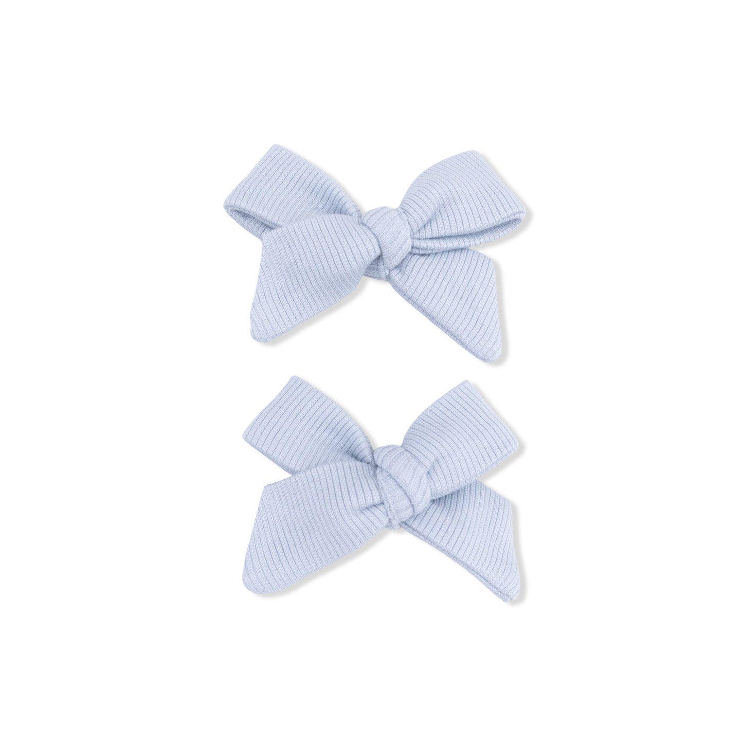 Solid Niagara Mist Rib Bow Clips