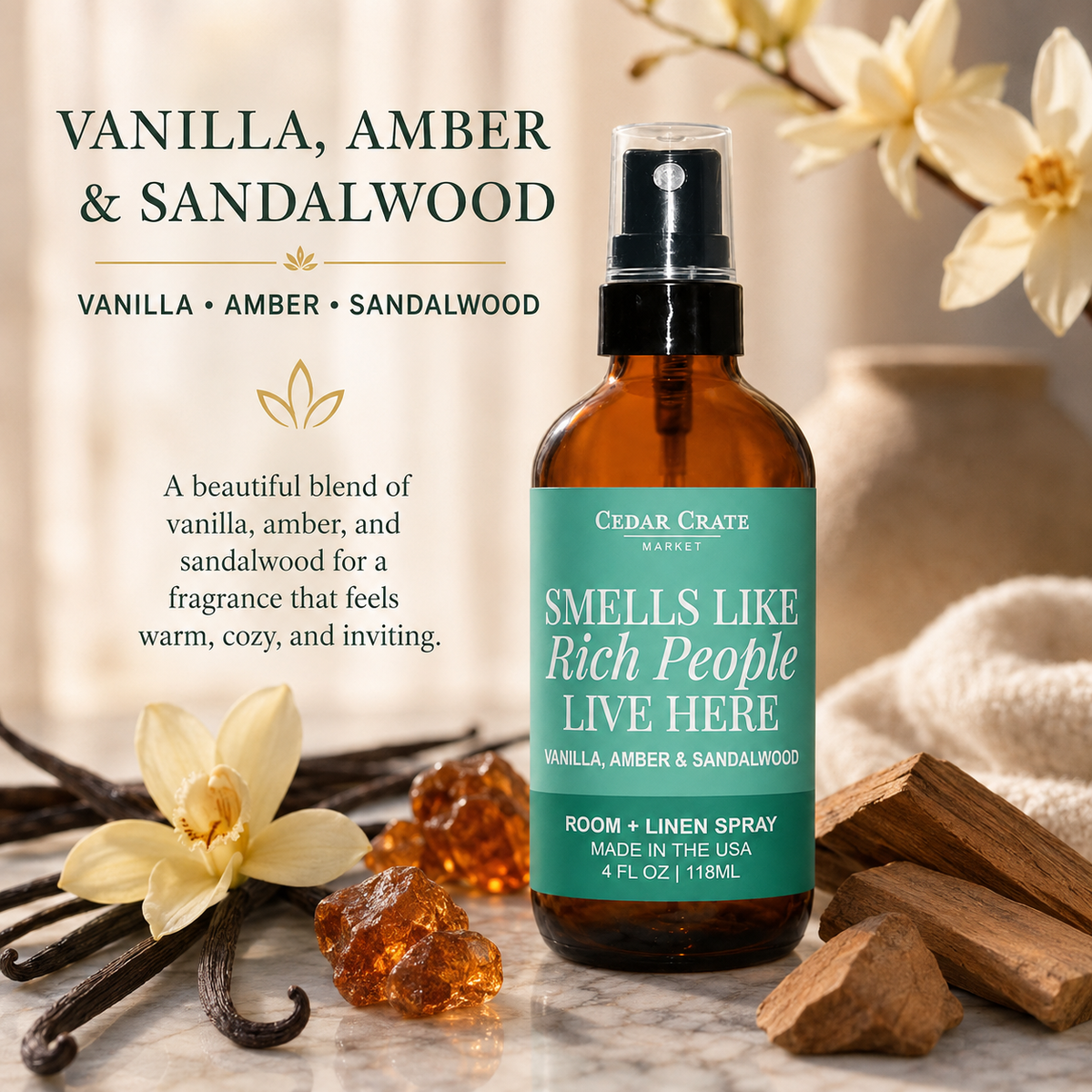 Funny Room Spray - Smells Like Rich People Live Here