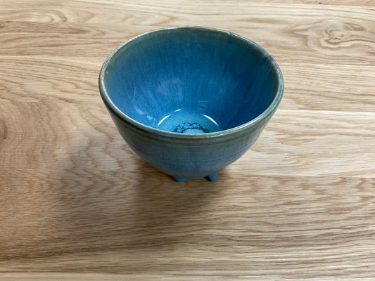 Jenny Marie Pottery - Small Blue Drip Bowl