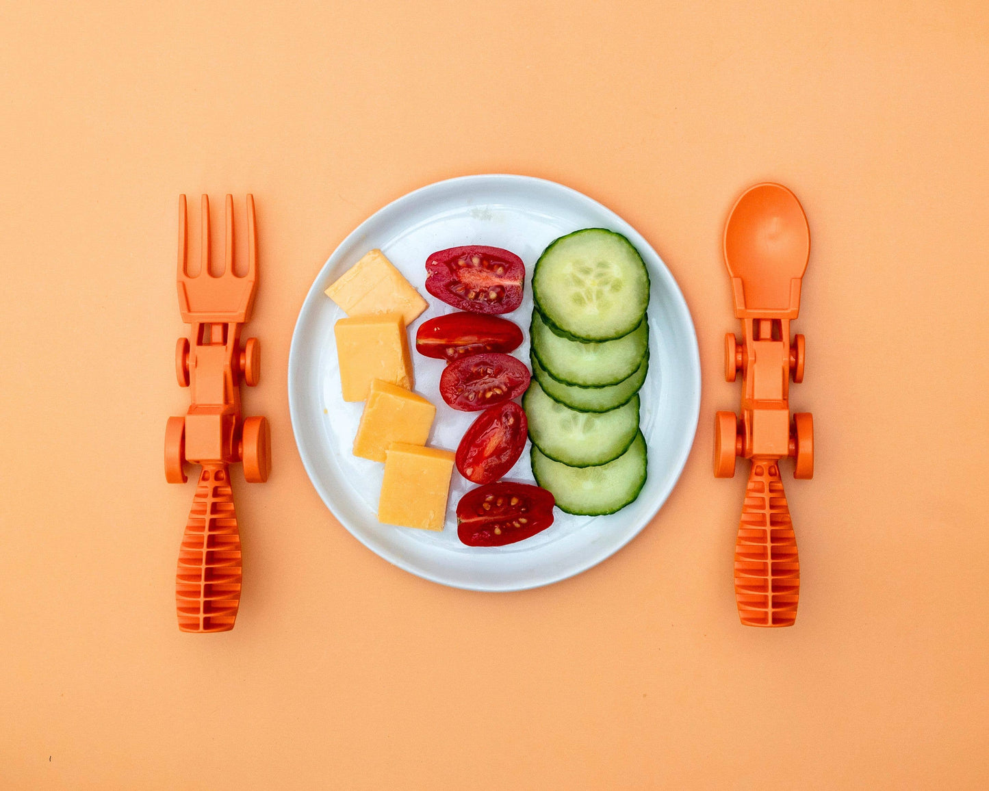 Set of 2 Tractor Utensils - Orange