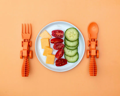 Set of 2 Tractor Utensils - Orange