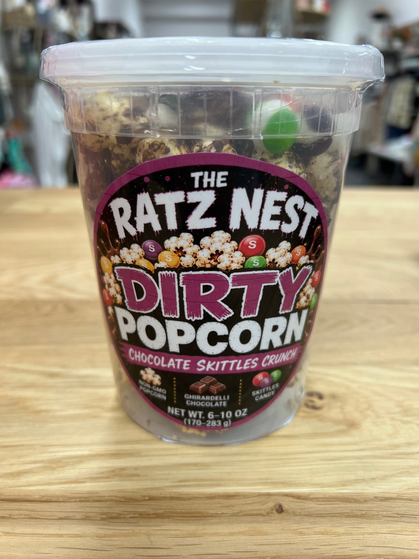Dirty Popcorn with Freeze Dried Skittles