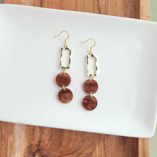 Holly Earrings - Brown Shimmer