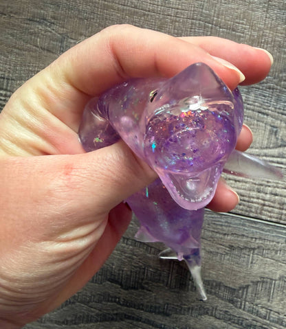 Squishy Glitter Maltose Shark Stress Toy