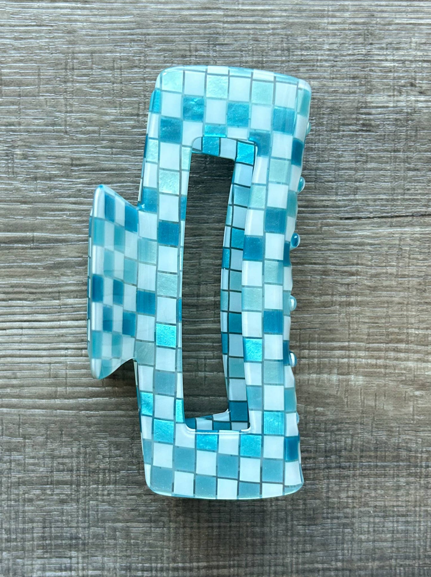 4 Inch Checkered Claw Clip