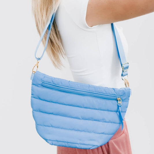 Jolie Puffer Belt Bag - Carolina Blue