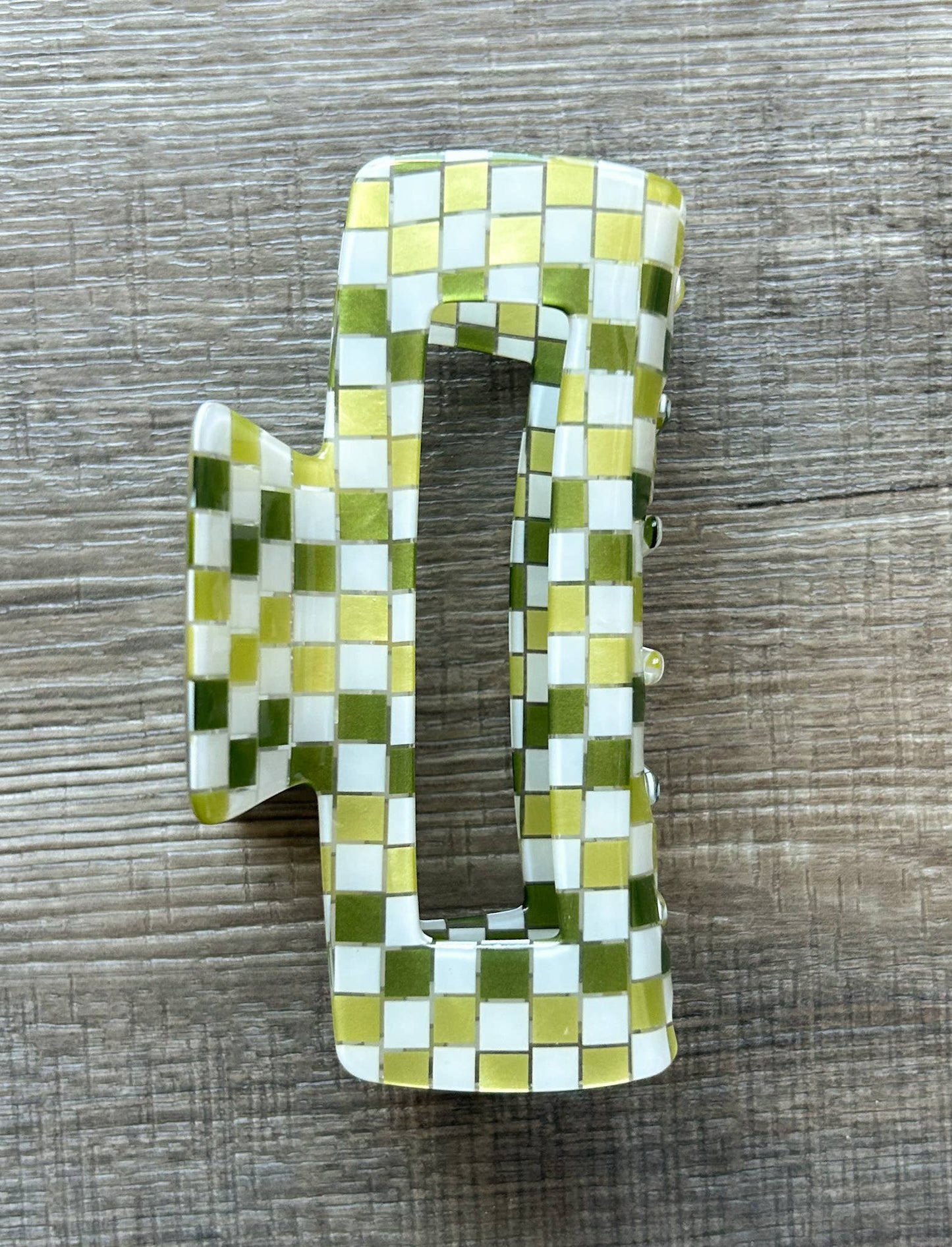 4 Inch Checkered Claw Clip