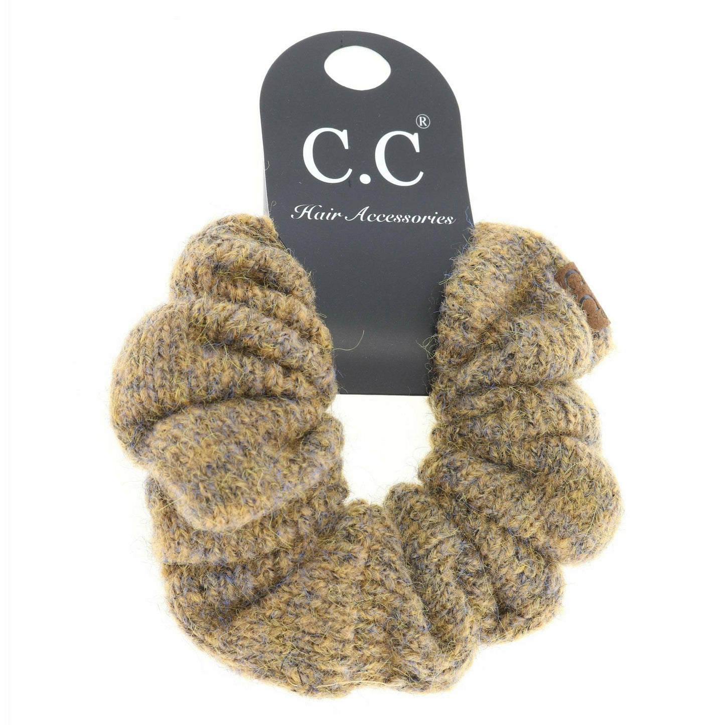 Two-Tone Knit Ponytail Scrunchie