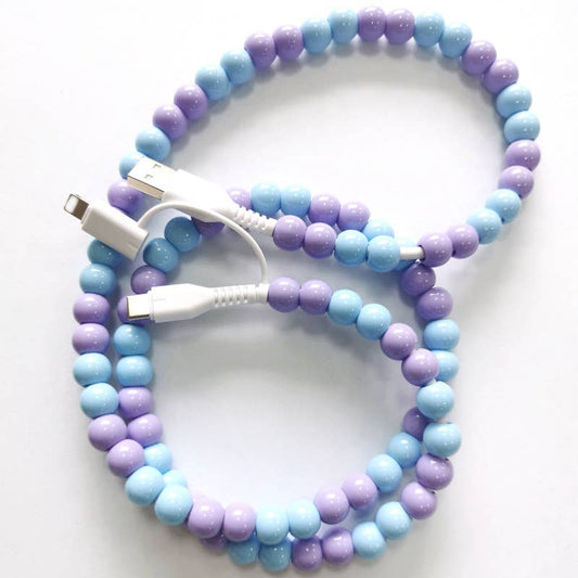 Phone Charger 2 in 1 Blue and Purple