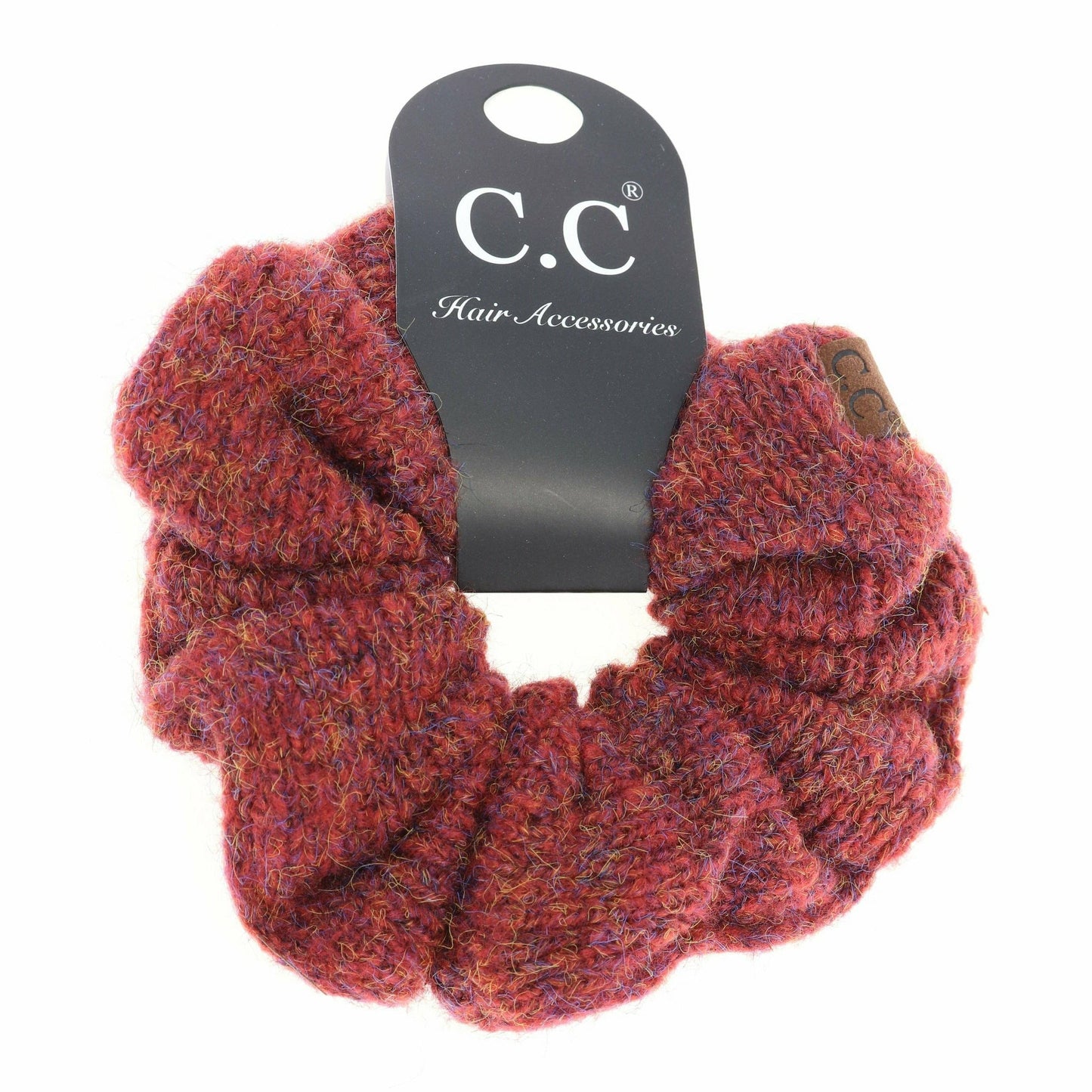 Two-Tone Knit Ponytail Scrunchie